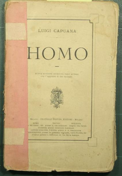 Homo - Luigi Capuana - copertina