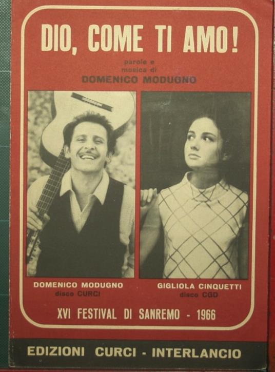 Dio, come ti amo! - Domenico Modugno - copertina