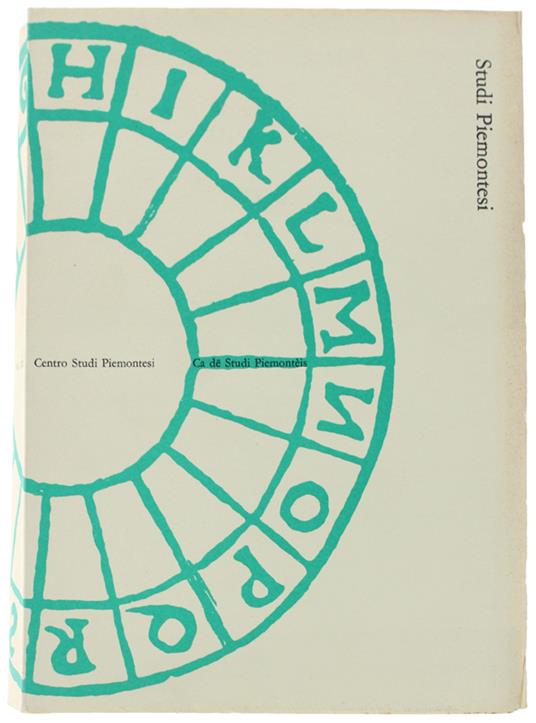 Studi Piemontesi.  Vol.Xv - copertina