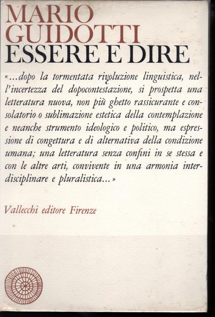 Essere e dire - Mario Guidotti - copertina