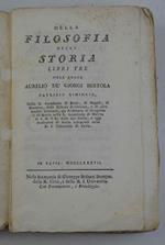 Della filosofia della storia. Libri tre…