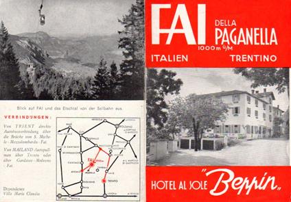 Fai della Paganella, 1000 m ü/M, Italien, Trentino: Hotel al Sole Beppin. AUF DEUTSCH. IN TEDESCO - copertina