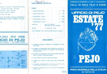 Estate '77 a Pejo: Parco Nazionale dello Stelvio, Trentino - copertina