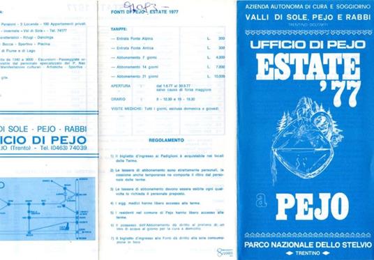 Estate '77 a Pejo: Parco Nazionale dello Stelvio, Trentino - copertina
