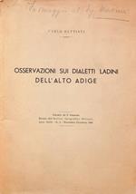 Osservazioni sui dialetti ladini dell'Alto Adige