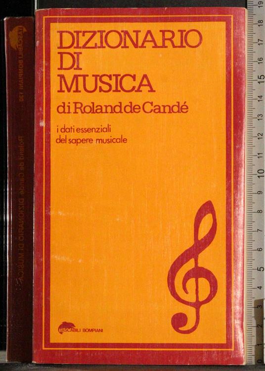 Dizionario di musica - Roland de Candé - copertina