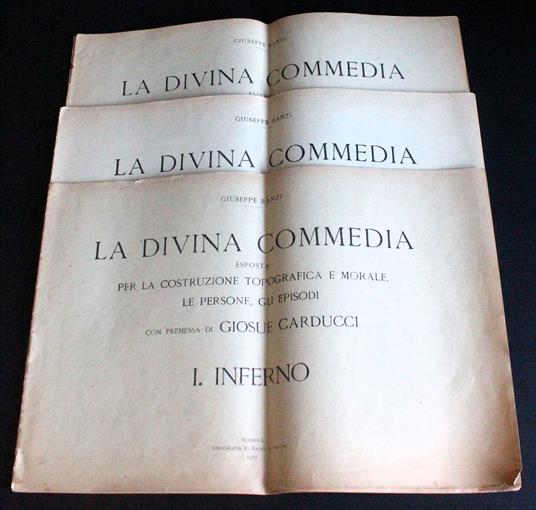 Divina commedia. Costruzione topografica e morale. 3 Volumi - Franzi - copertina