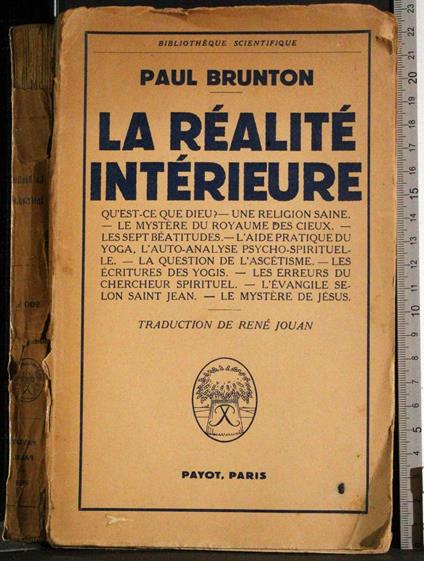 realité interieure - Paul Brunton - copertina