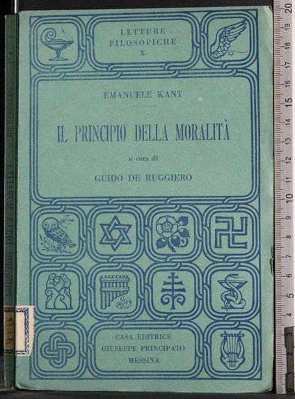 Il principio della moralità - Immanuel Kant - copertina