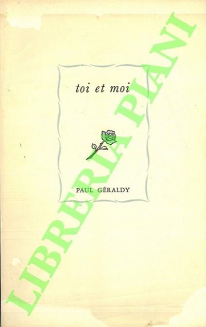 Toi et moi - Paul Géraldy - copertina