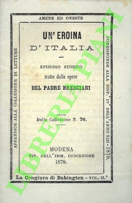 'eroina d'Italia - copertina
