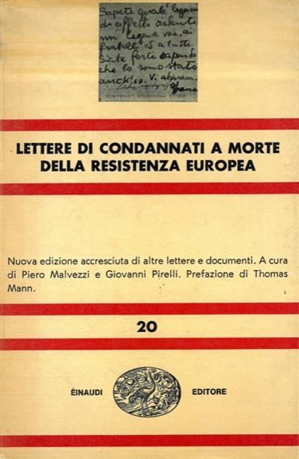 Lettere di condannati a morte della resistenza europea - Pietro Malpezzi - copertina