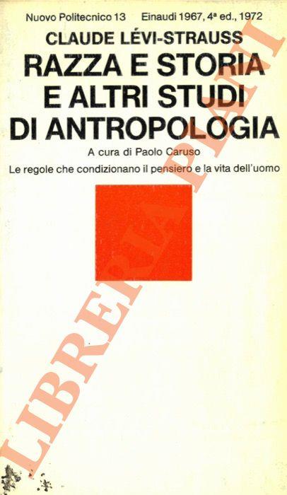 Razza e storia e altri studi di antropologia - Levi - copertina