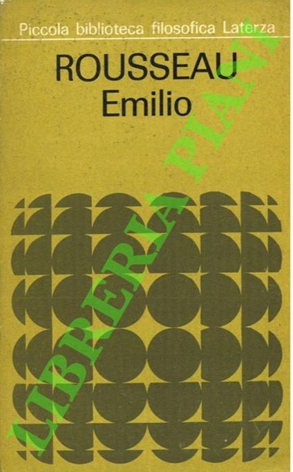Emilio - Jean-Jacques Rousseau - copertina