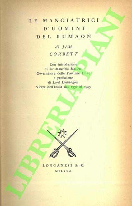 Le mangiatrici d'uomini del Kumaon - Jim Corbett - copertina