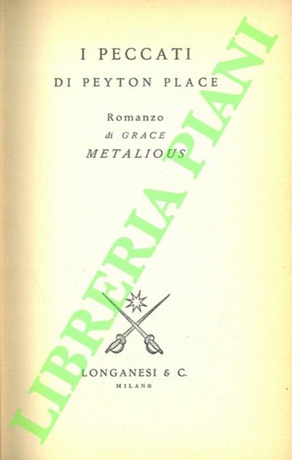 I peccati di Peyton Place - Grace Metalious - copertina