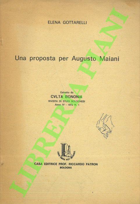 Una proposta per Augusto maiani - Elena Gottarelli - copertina