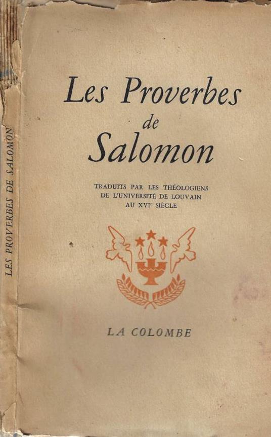 Les proverbes de Salomon - copertina