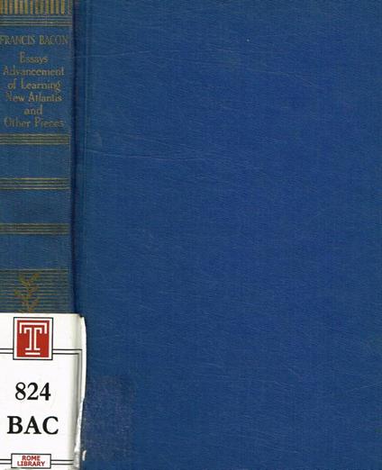Essays, advancement of learning, New Atlantis and other pieces - Francis Bacon - copertina