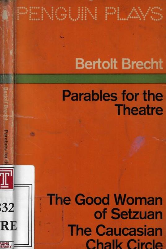 Parables for the Theatre - Bertolt Brecht - copertina