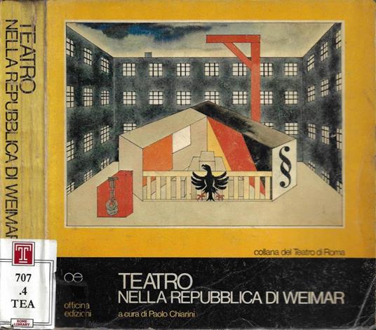 Teatro nella Repubblica di Weimar - Paolo Chiarini - copertina