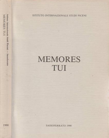 Memores tui - Sesto Prete - copertina