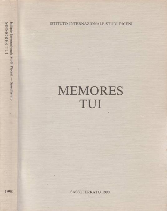 Memores tui - Sesto Prete - copertina