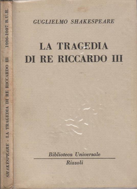 La tragedia di Re Riccardo III - William Shakespeare - copertina