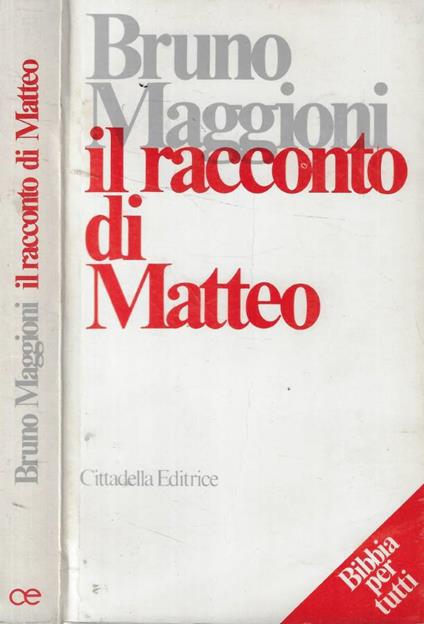 Il racconto di Matteo - Bruno Maggioni - copertina