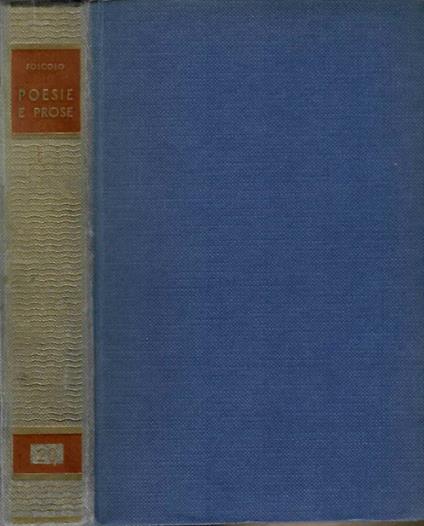 Poesie e prose - Ugo Foscolo - copertina