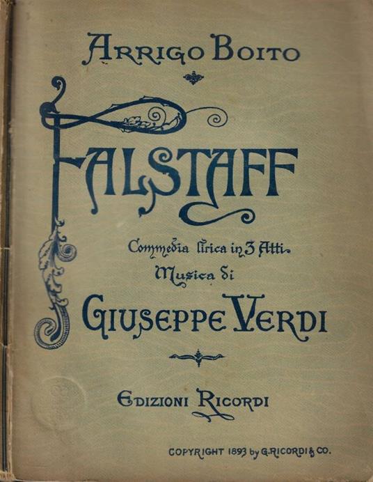 Falstaff - Arrigo Boito - copertina