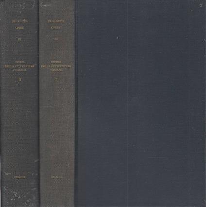 Storia della letteratura italiana - Francesco De Sanctis - copertina