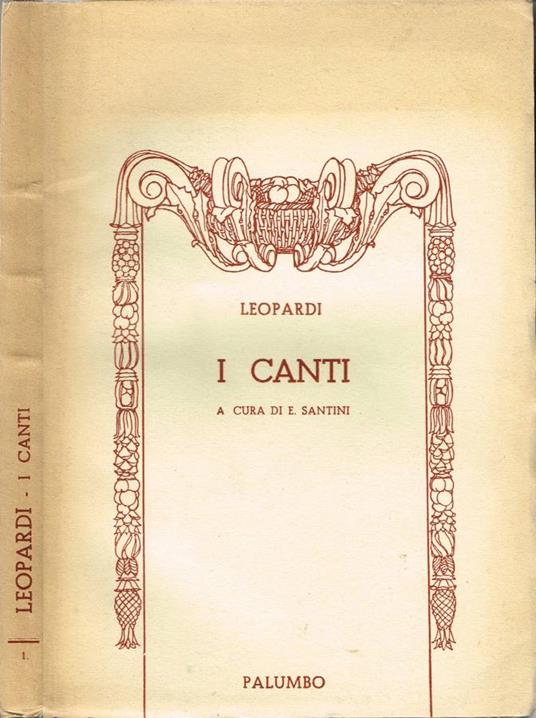 I canti - Giacomo Leopardi - copertina