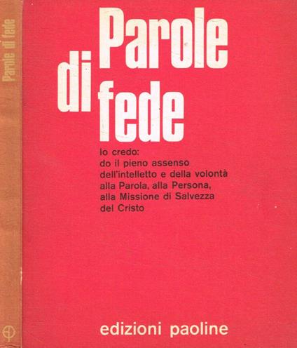 Parole di fede - Paolo VI - copertina