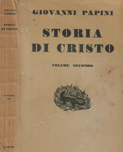 Storia di Cristo Vol. II - Giovanni Papini - copertina