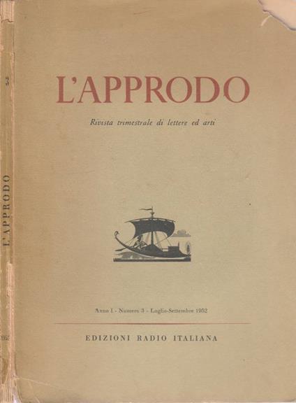 L' approdo anno I, n 3, lug-sett 1952 - G. Battista Angioletti - copertina