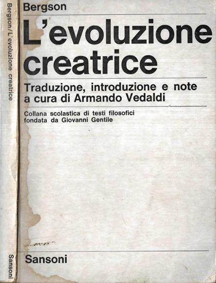 L' evoluzione creatrice - Henri Bergson - copertina