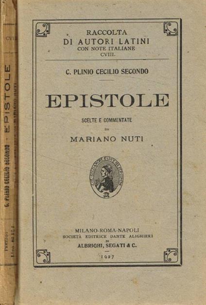 Epistole - Plinio il Vecchio - copertina