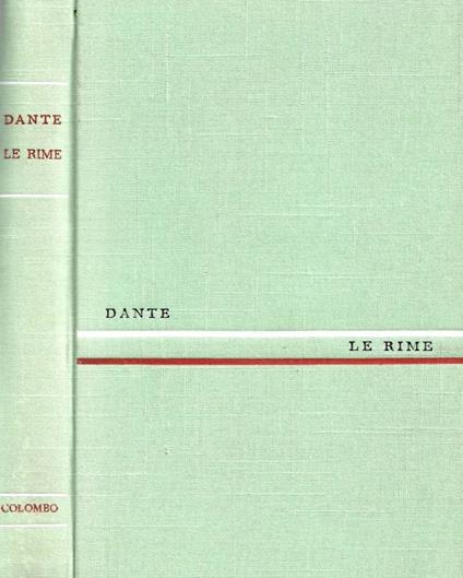 Le rime - Dante Alighieri - copertina
