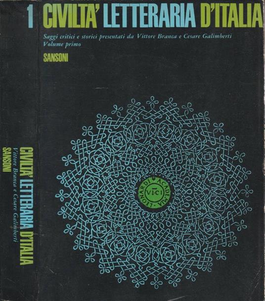 Civiltà letteraria d'Italia vol I - Vittore Branca - copertina
