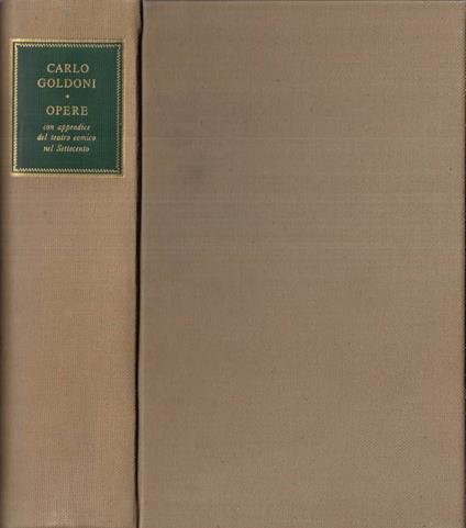 Opere - Carlo Goldoni - copertina