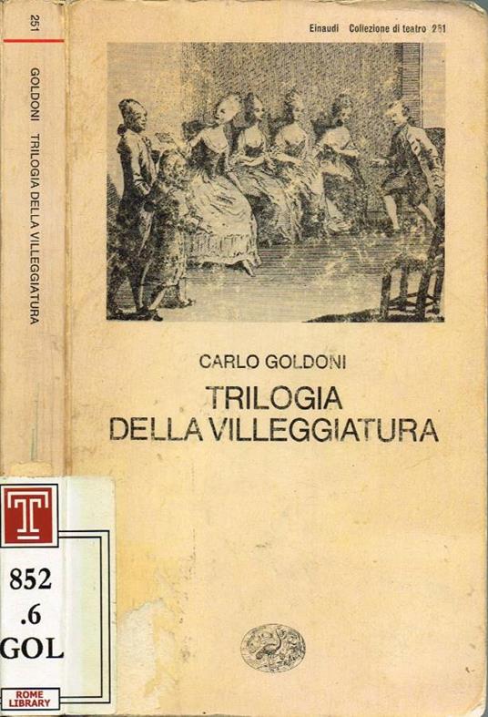 Trilogia della villeggiatura - Carlo Goldoni - copertina