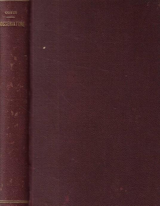 L' osservatore - Gasparo Gozzi - copertina