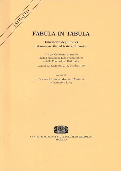 Fabula in tabula - Claudio Leonardi - copertina