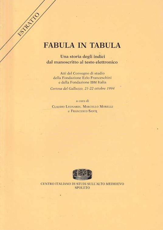 Fabula in tabula - Claudio Leonardi - copertina