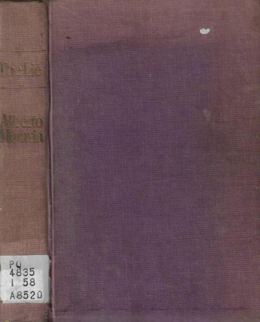 The lie - Alberto Moravia - copertina