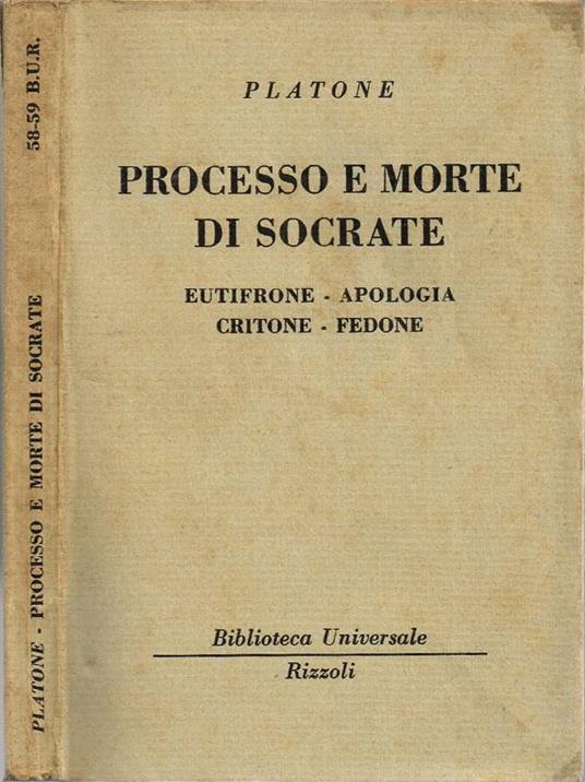 Processo e morte di Socrate - Platone - copertina