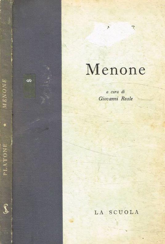 Menone - Platone - copertina