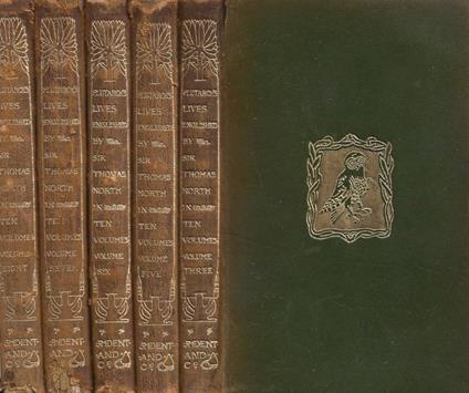 Plutarch's Lives Englished by Sir Thomas North. 5 voll - Plutarco - copertina