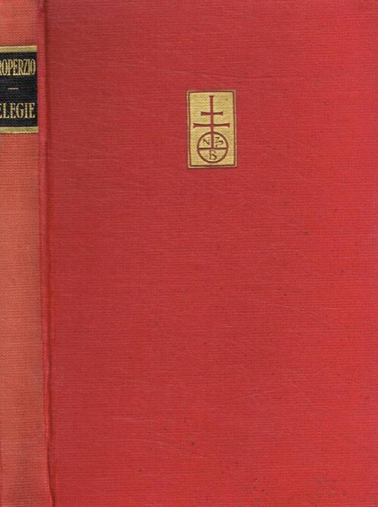 Elegie - Sesto Properzio - copertina